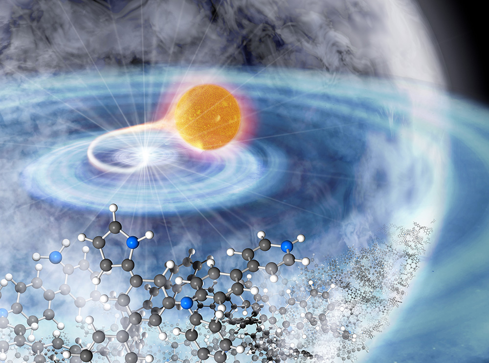 新星爆発で生まれる有機物の塵の合成に成功