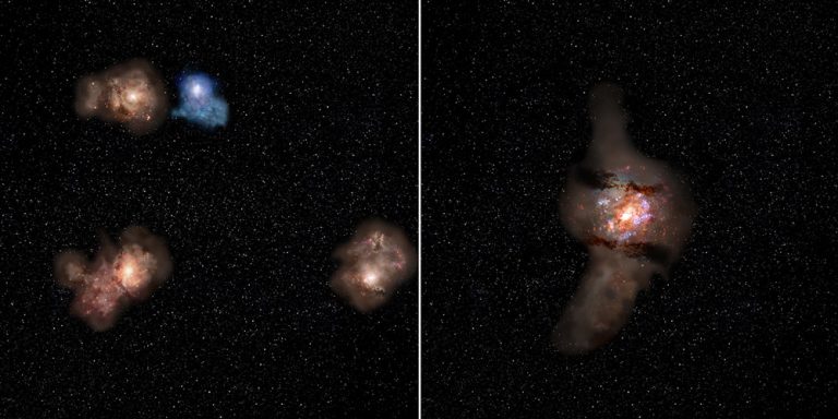 ジェイムズ・ウェッブ宇宙望遠鏡とアルマ望遠鏡の最強タッグで、 最遠方の原始銀河団を捉えることに成功
